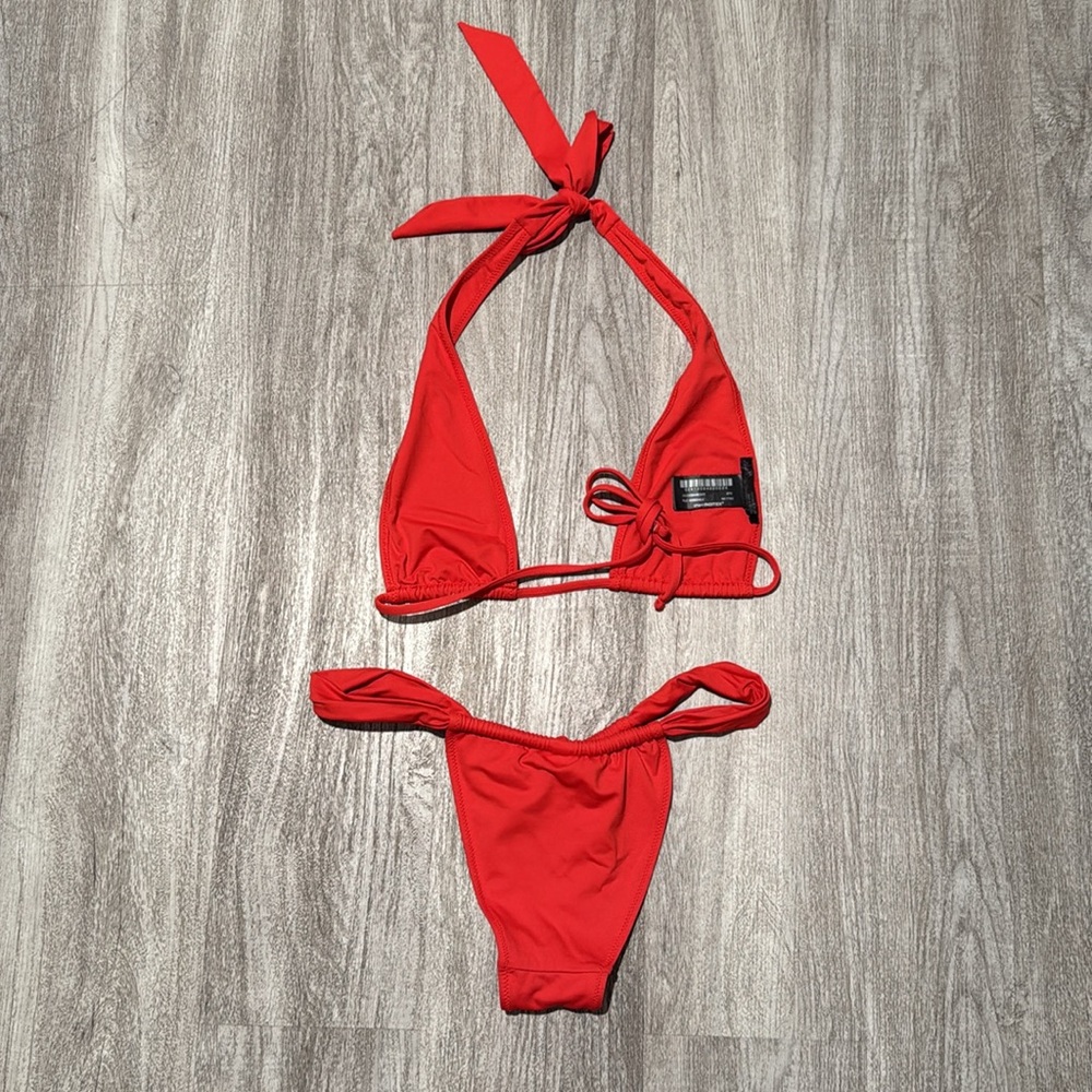 Zara Red Halter Bikini Set - Picture 4 of 16